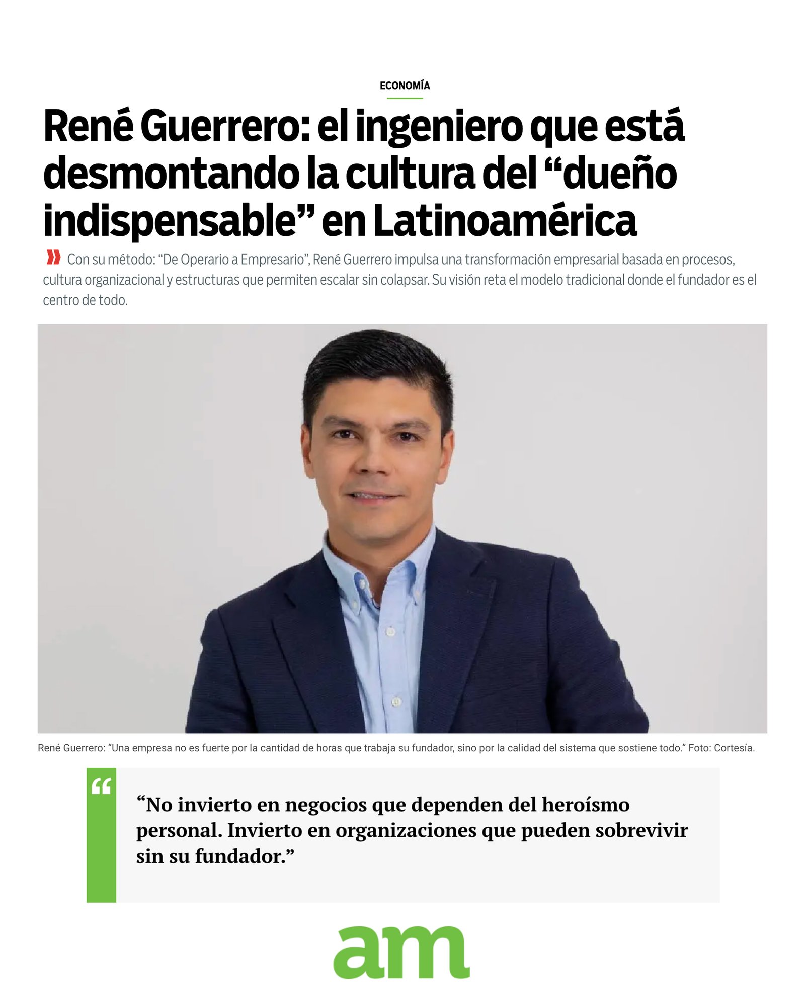 Artículo El País sobre René Guerrero